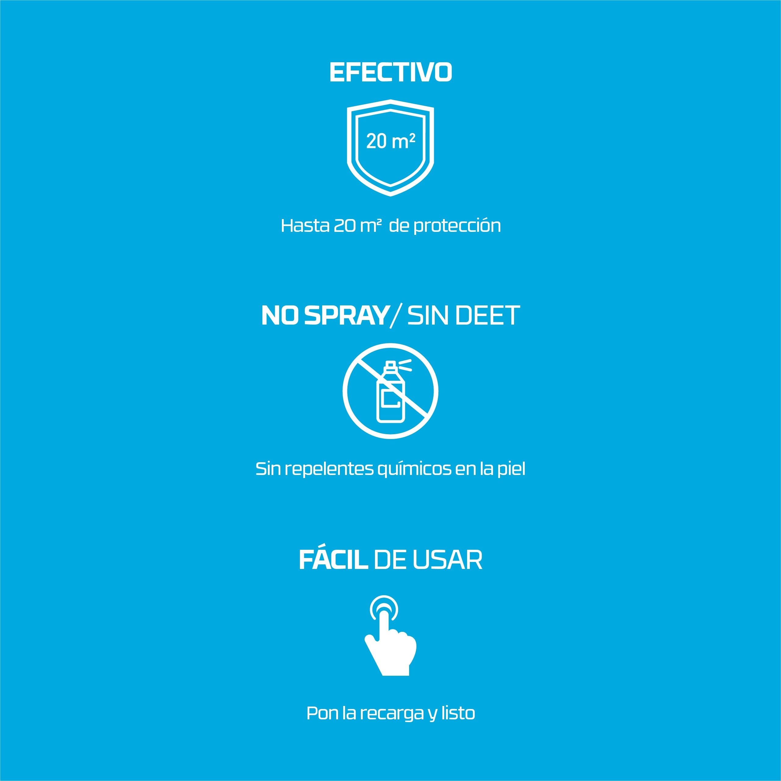 Thermacell - Difusor Anti Mosquitos para Exterior (20 m2, sin DEET, Incluye Difusor + Recarga + 3 Recambios) Negro