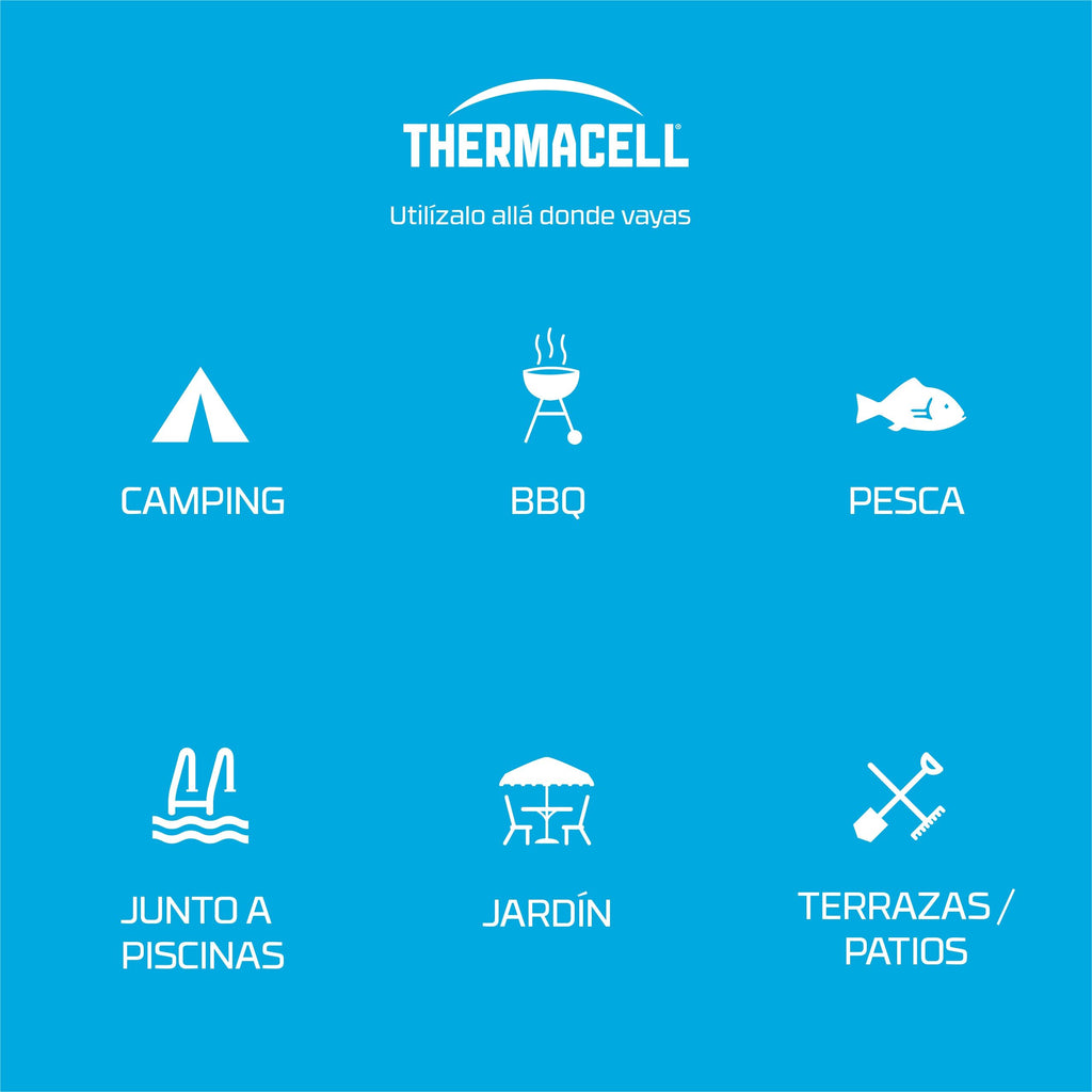 Thermacell - Difusor Anti Mosquitos para Exterior (20 m2, sin DEET, Incluye Difusor + Recarga + 3 Recambios) Negro