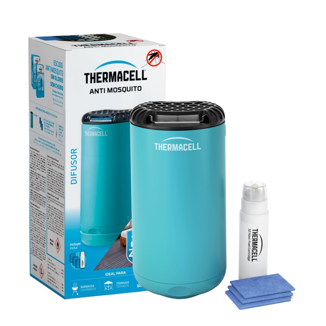 Thermacell Difusor Antimosquitos para Exteriores – Protección 20 m², Sin DEET, Azul