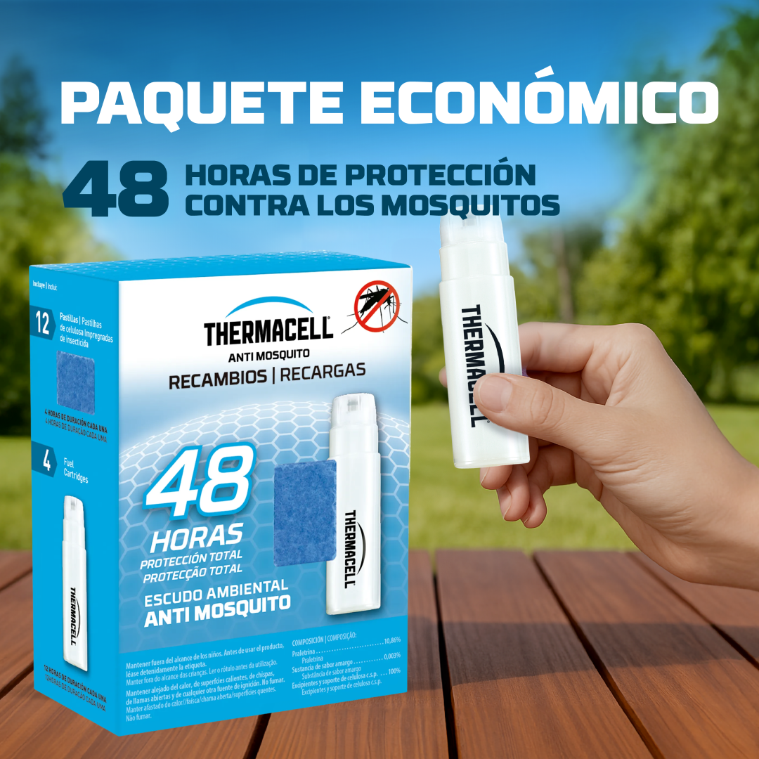Thermacell Recambio Antimosquitos – Protección 20 m², 48 Horas