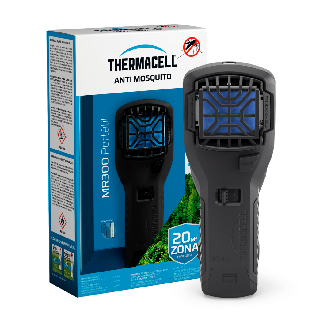Thermacell Antimosquitos Portátil para Exteriores – Protección 20 m², Sin DEET, Negro