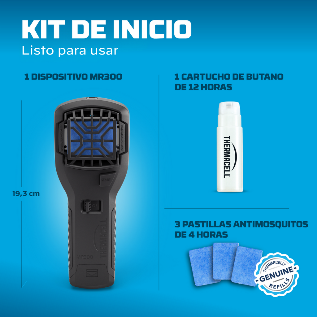 Thermacell Antimosquitos Portátil para Exteriores – Protección 20 m², Sin DEET, Negro