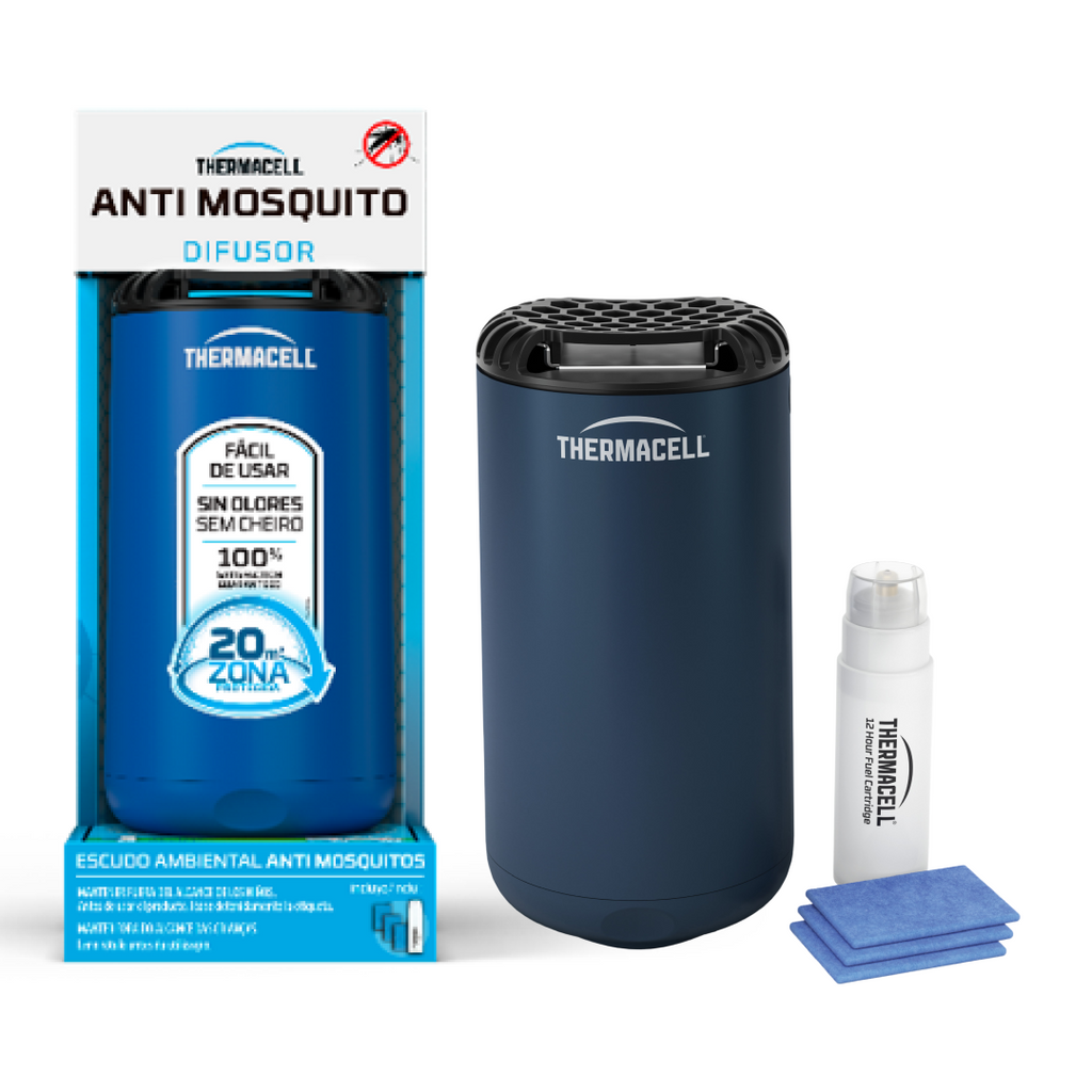 Thermacell Difusor Antimosquitos para Exteriores – Protección 20 m², Sin DEET, Navy